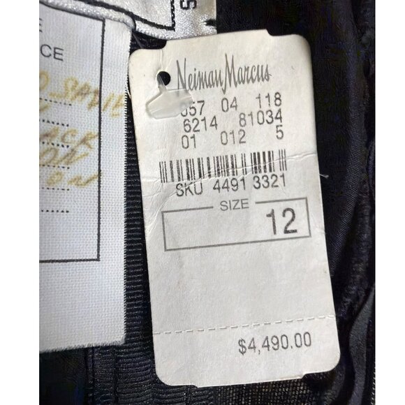 Vicky Tiel Couture Black Off-Shoulder Ruched Evening Gown Made In France size 12 - Picture 12 of 12